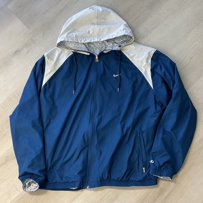 Nike The Athletic Department Mens XL Reversible Windbreaker Blue White