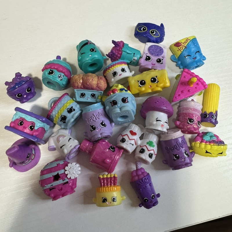 Shopkins Mini Grocery/Food Figures Lot Assorted Multicolor Plastic