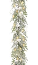 6FT Christmas Garland Greenery Artificial Eucalyptus White Berry Garland NEW