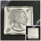 Rare Madison Mint Indian Head 1/4oz Square .999 Fine Silver Bar