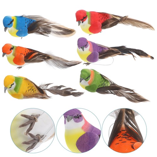 6Pcs Artificial Bird Decors Lifelike Simulation for Garden Decoration - Zdjęcie 1 z 12