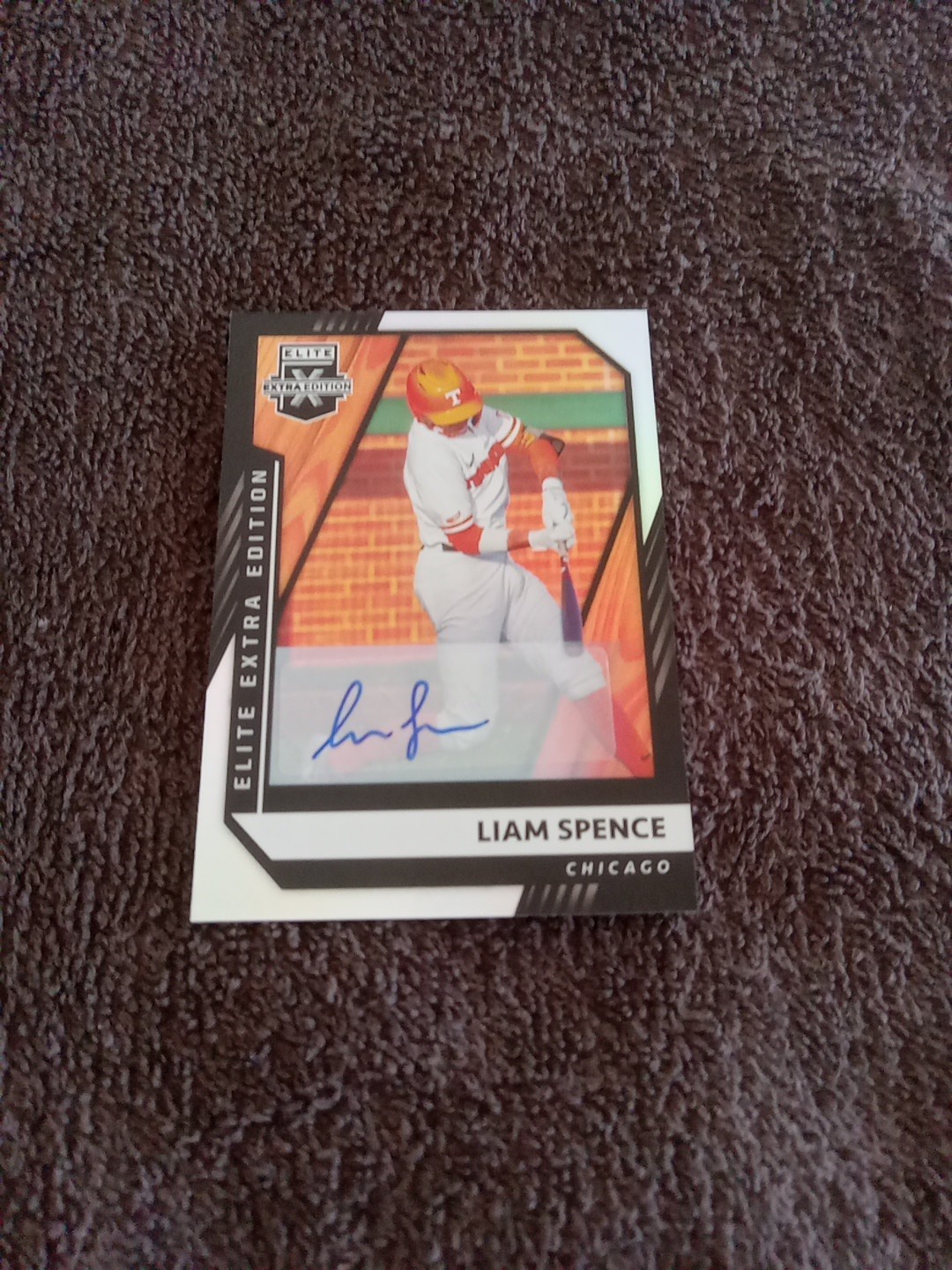2021 Panini EEE Liam Spence Chicago Cubs Auto Baseball Card #154