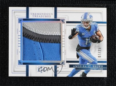 2023 Panini National Treasures Tremendous Holo Silver 7/25 Amon-Ra St Brown 9su
