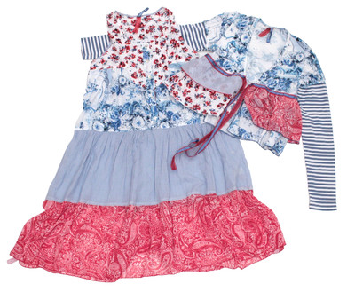 Carbone 2tlg Stufenkleid Sommer-Kleid A-Linie Shirt-Jacke Mädchen Gr. 176 Blumen