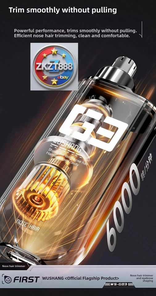 Dake нос триммер со светодиодом перезаряжаемая электробритва для мужчин женщин - Изображение 4 из 4