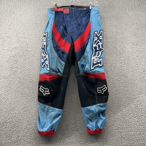 Fox Racing 360 Pants Mens Size 34 Blue Red Motocross MX Motorcycle 180 Track