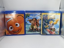Blu-ray Movie Lot Finding Nemo Moana SpongeBob Sponge Out of Water B-36