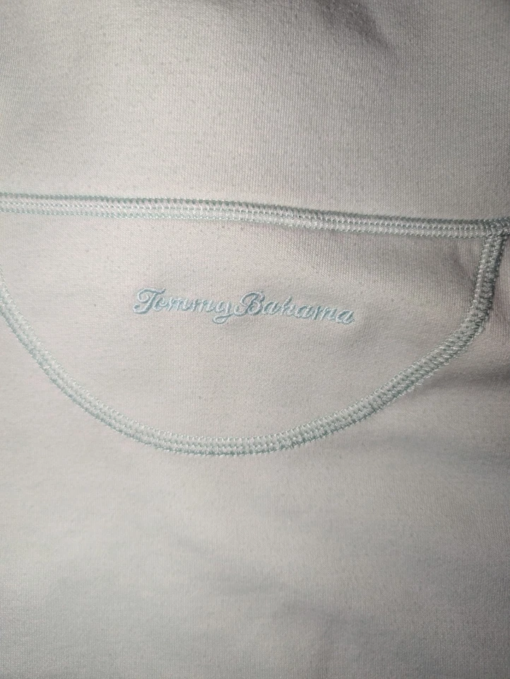 Tommy Bahama Suéter Azul Claro Media Cremallera con Bordado Disney Minnie Mouse Foto 3 de 4