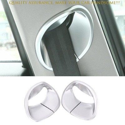 For Alfa Romeo Giulia 2017-2024 Matte Silver Seat Belt Buckle Adjust Cover Trim