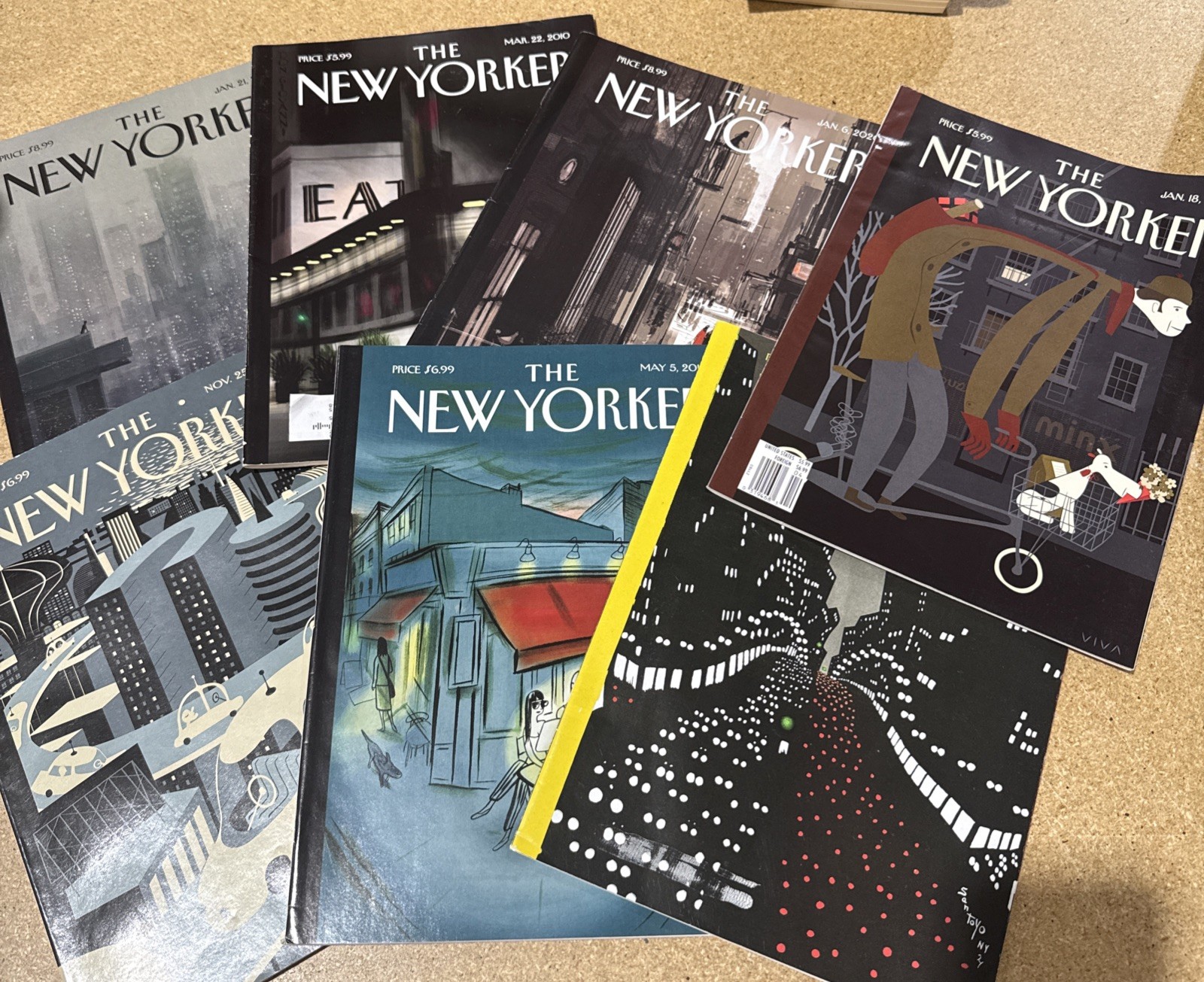 The New Yorker Magazine Lot 7 Cityscape Covers Moody Urban Scenes 2010s
