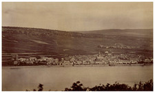 Deutschland, Bingen, Rudesheim, Panorama  vintage albumen print, Tirage albumi