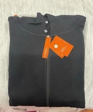 YOUNGLA Black Zip Up Hoodie