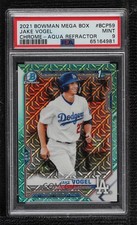 2021 Bowman Chrome Prospects Mega Box Aqua Mojo Refractor Jake Vogel PSA 9 0i1b