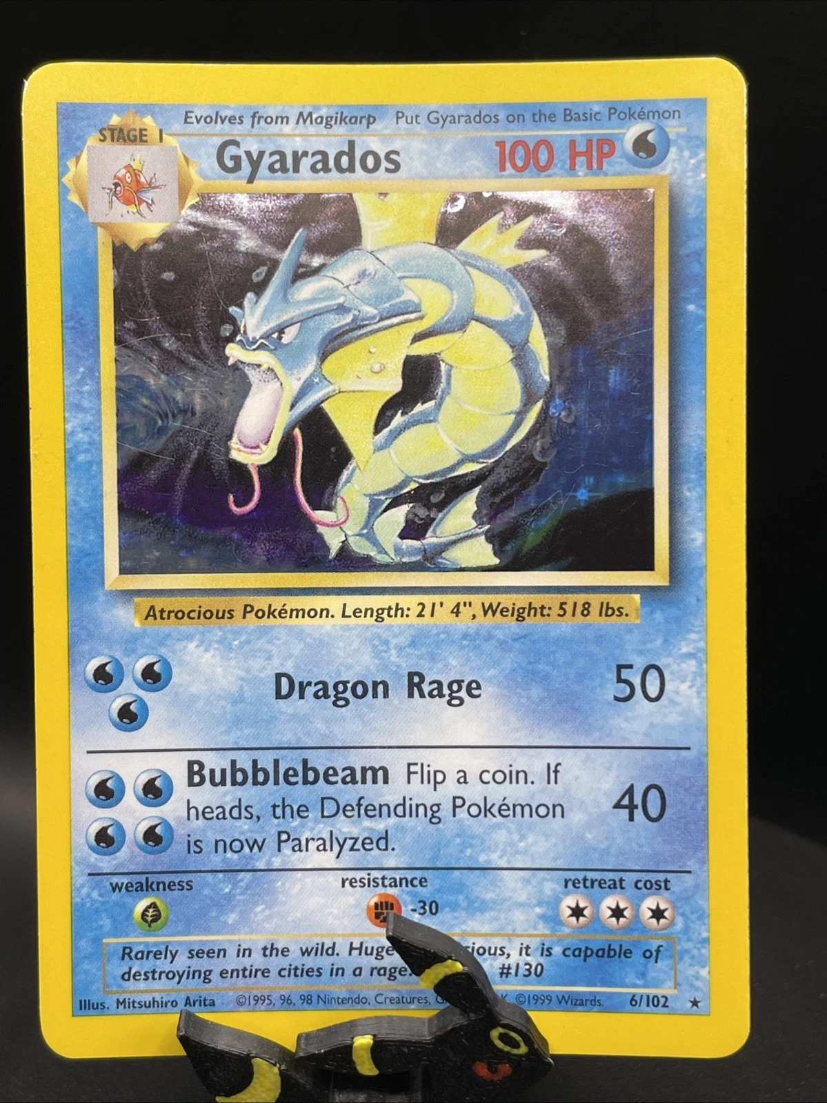 Deal for Pokemon Base Set Unlimited Gyarados 6/102 Holo Rare LP/NM