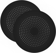 2 Pack Shower Drain Hair Catcher Silicone Cover with New Black 2pack