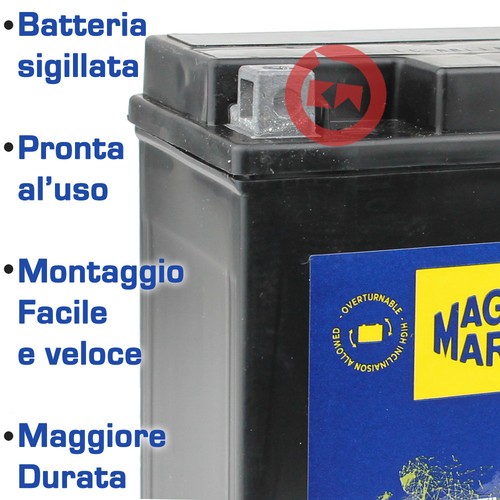 MAGNTI MARELLI YTX12-BS 12V 10Ah TRIUMPH Scrambler 900 2008 2009 BATTERY - Picture 2 of 5