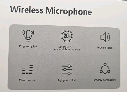 Lavalier Wireless Microphone Audio Video Recording Mini Mic For iPhone & Android - Picture 2 of 3