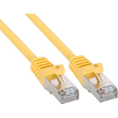 InLine Cat 5e Patchkabel SF/UTP RJ 45 - Stecker Folienschirmung gelb 0,25m