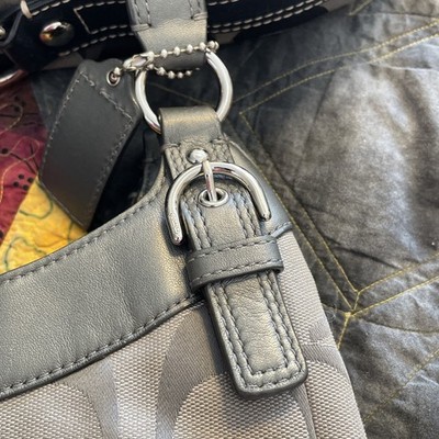 Coach Soho Signature Hobo Shoulder Handbag Gray E1271-F19251 | eBay