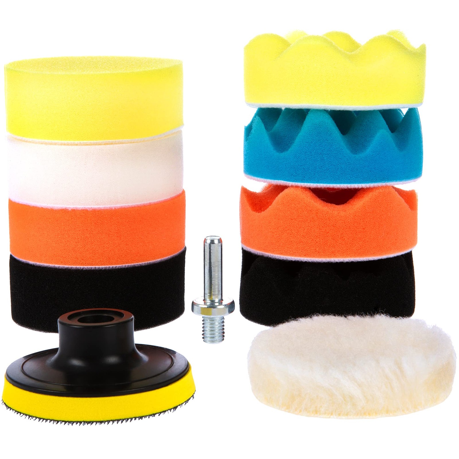 And Buffers Kit 11-pcs Polishing Pad Kit 3-in Polishing Whee