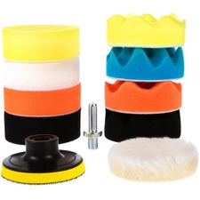 Car Polishers and Buffers Kit 11-PCs Polishing Pad Kit 3-in Polishing Wheel f