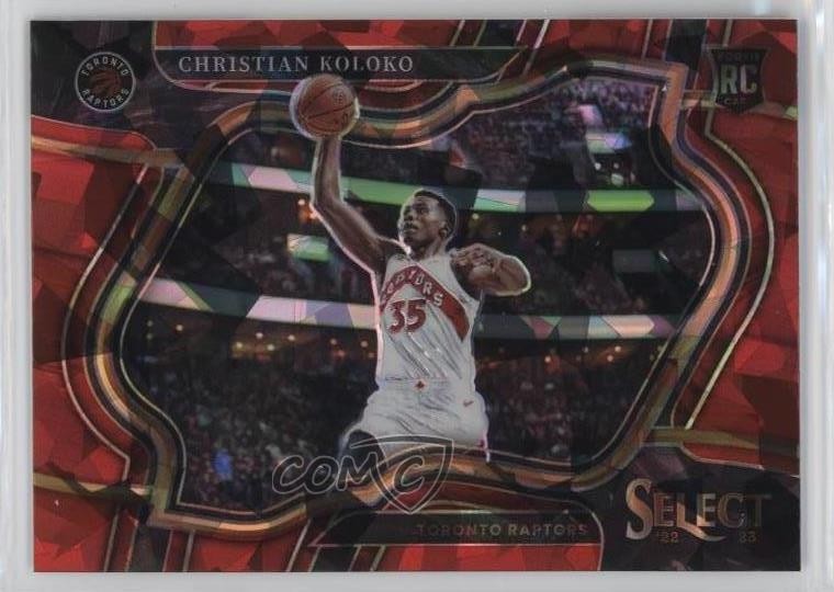 2022-23 Panini Select Courtside Red Cracked Ice Prizm Christian Koloko #297 0ur2
