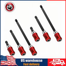 6X 1/4 Quick Release Magnetic Hex Shan Screwdriver Extension Holder Drill Bit