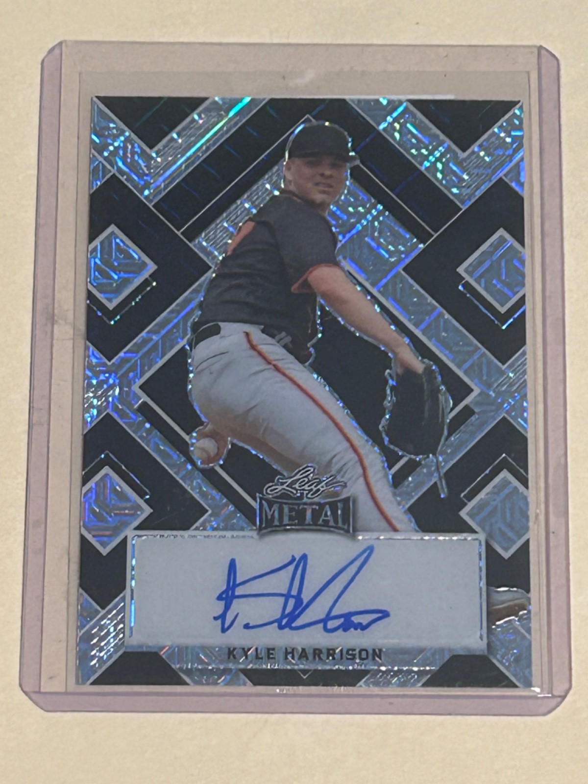 1/1 KYLE HARRISON AUTO 2022 LEAF METAL BLACK MOJO PRISMATIC #1/1 w/COA BREWERS view 4