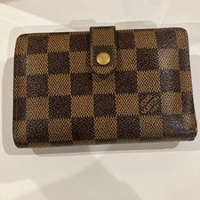 Louis Vuitton Damier Ebene Portafoglio Viennois Portafoglio Bifold Marrone N6...