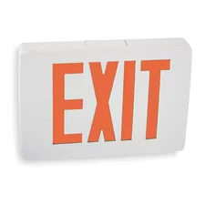 Lithonia Lighting Lqc W 2 R El N Exit Sign, White, 2 Face(S), Led, Universal