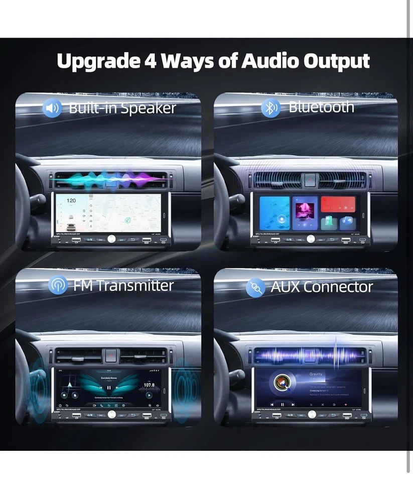 Car Play Single Din Car Stereo with Backup Camera 6.9 IPS Touchscreen Brand New  - Image 4 of 4