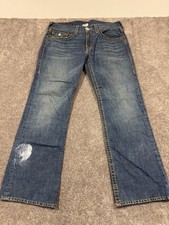 True Religion Billy Big T Men's Jeans Size 34 Blue Denim Bootcut USA made
