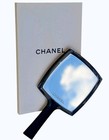 CHANEL Hand Mirror Novelty 2009 Limited VIP Gift Rare Black Portable Vanity New