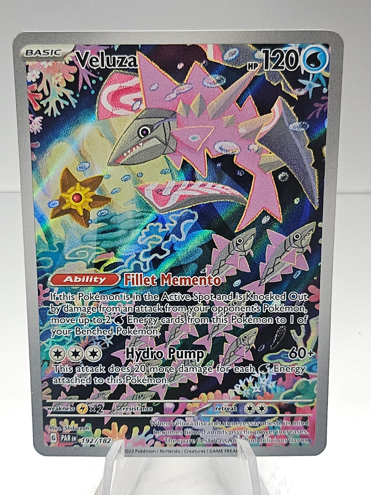 Veluza 192/182 Pokemon TCG Sv04: Paradox Rift Holo Illustration Rare