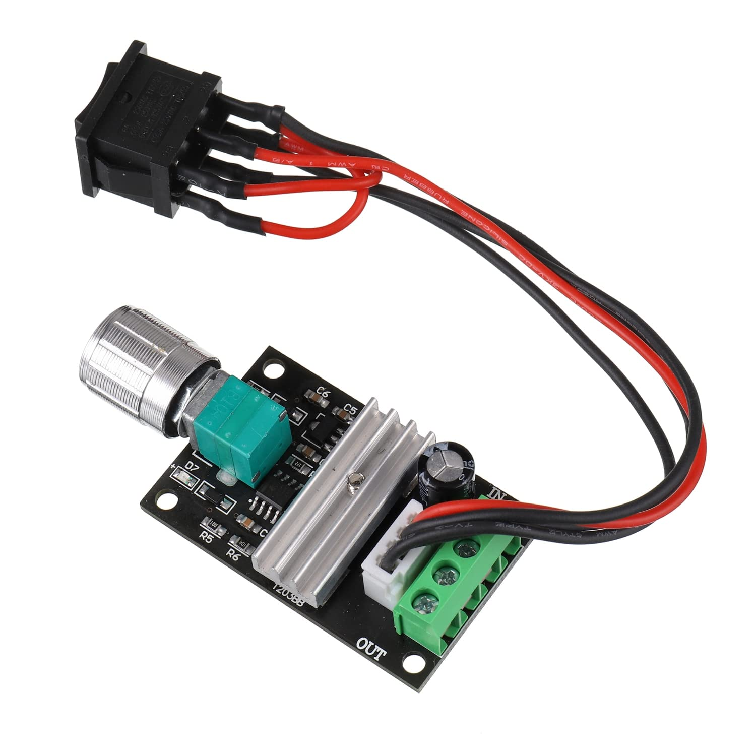 6V 12V 24V 28V 3A 80W DC Motor Speed Controller (PWM) Speed Adjustable Reversibl
