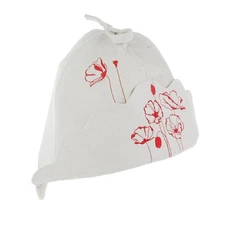 Poppies Sauna Hat 100% Wool Spa Russian Banya Hat Шапка для Бани Шерсть