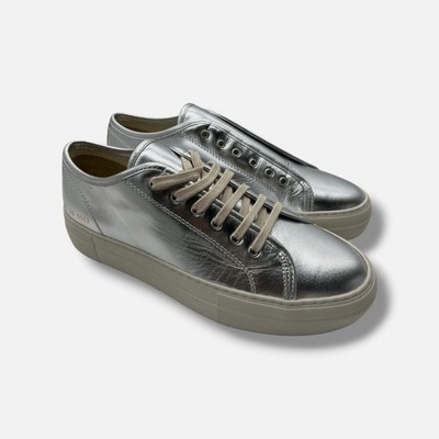 Common Projects Women's Silver Tournament Super Low Sneakers 38