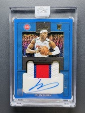 2022-23 Panini One And One Jalen Duren RC Rookie GOLD Patch Auto RPA /10