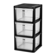 2 pack Medium 3 Drawer Tower Easy to Assemble W/ Removable Clear Plastic