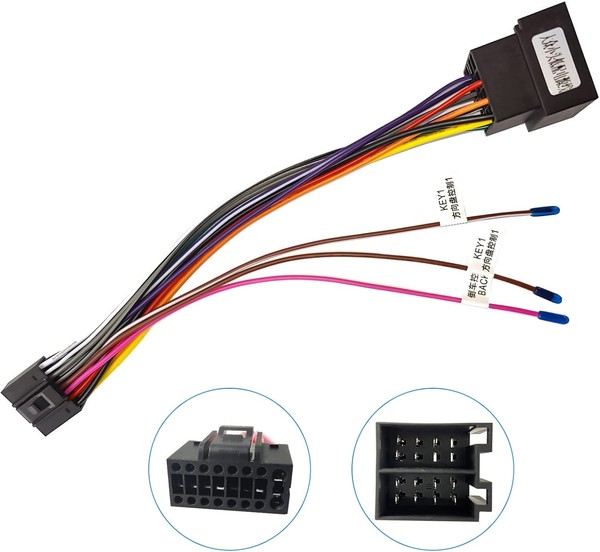 Iso Adapter Kabelbaum 16 Pin FüR Android Autoradio Universal Mit-image