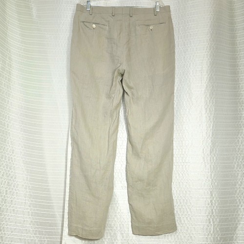 LRL Ralph Lauren 100% Leinen Hose gerades Bein natur Herren 36X32 (Act. 36x31,5) - Bild 9 von 11