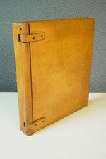 Vintage Hand Made One of a Kind Wood Hinge Photo Album Binder - 11x13