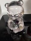 Vintage Fenton Glass Birthstone Bear February Amethyst Purple Heart Paperweight — photo 3