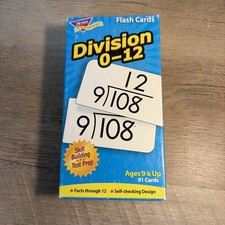TREND Division 0-12 Flash Cards Ages 9  Up Skill Building  Test Prep Math
