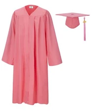 SAMDEEMI Unisex Adult Matte Graduation Gown Cap Tassel Set 2024 for High School