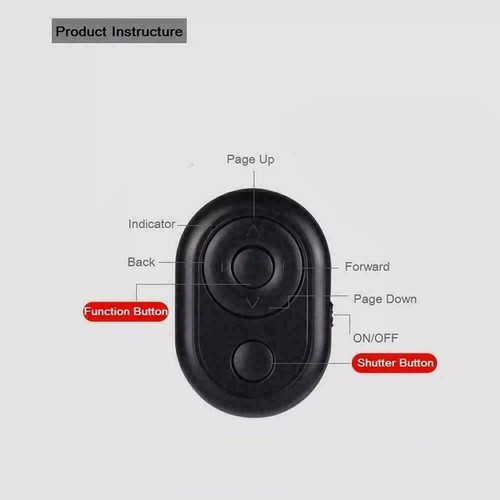 Remote Shutter Clicker Wireless Bluetooth Selfie Button Trigger Controller F3C4 - Afbeelding 10 van 12