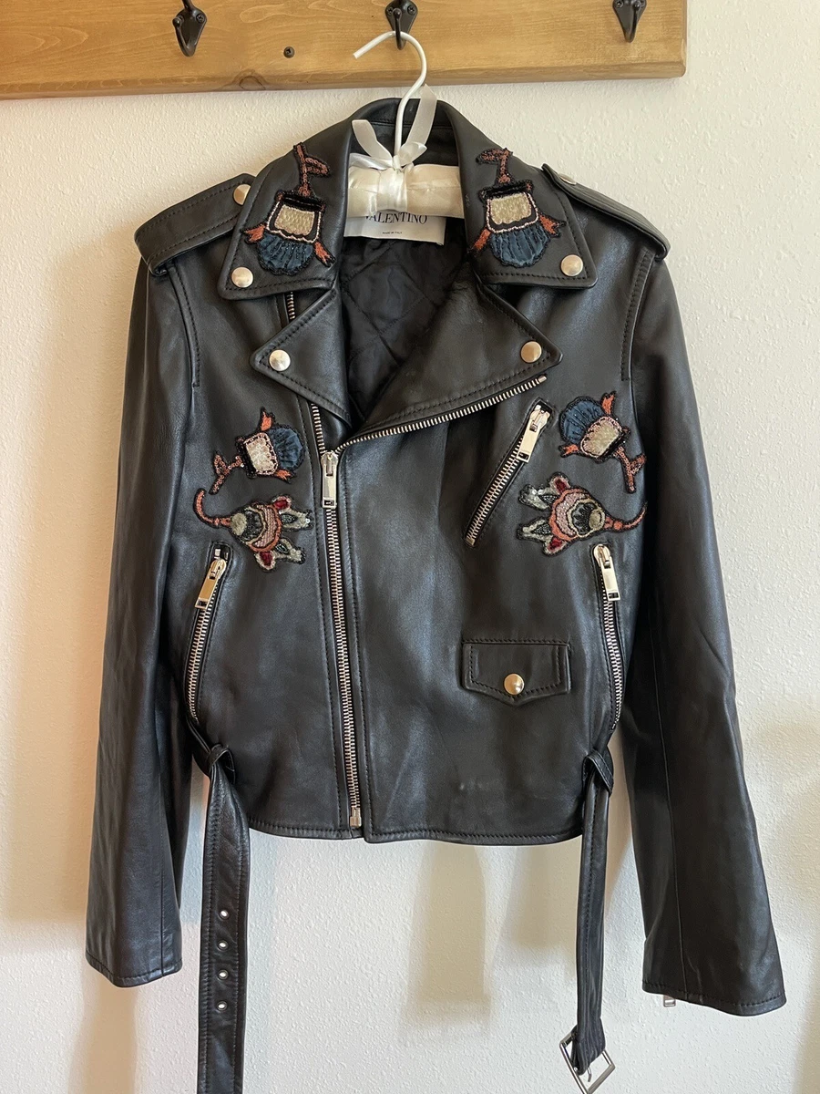 valentino leather jacket products for sale | eBay