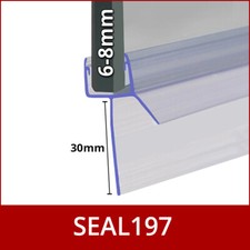Shower Screen Seal Strip | For 3-12mm Glass | Up to 50mm Gap | Bath Door 800mm