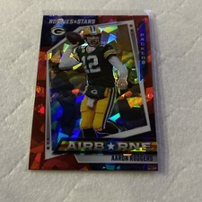 2021 Rookies & Stars Airborne Red Cracked Ice Prizm Aaron Rodgers #AB-7