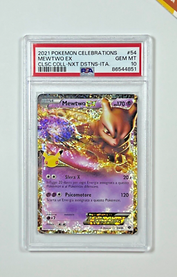 Pokemon PSA 10 Mewtwo Ex #54 Holo 25th Anniversario Celebrazioni